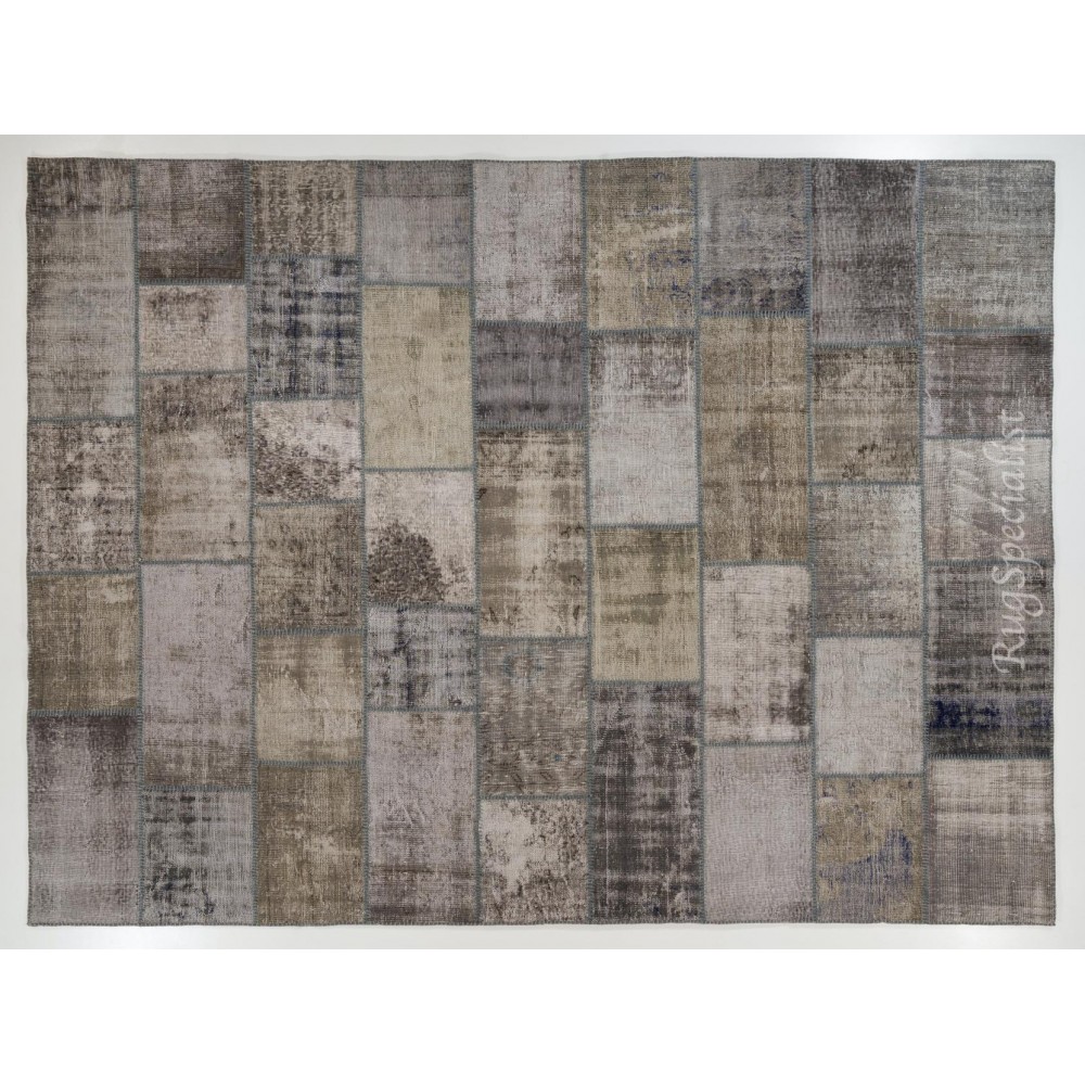 Handmade Patchwork Rug Made from Over-Dyed Vintage Carpets, CUSTOM OPTIONS Av.