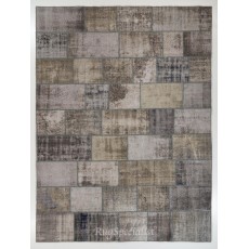 Handmade Patchwork Rug Made from Over-Dyed Vintage Carpets, CUSTOM OPTIONS Av.