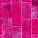 Hot Pink Patchwork Rug for Living Room, Bedroom and Dining Room | Contemporary Overdyed Handmade Turkish Wool Carpet Hot Pink Patchwork Rug for Living Room, Bedroom and Dining Room | Contemporary Overdyed Handmade Turkish Wool Carpet