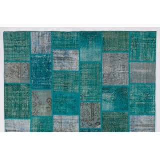 Handmade Patchwork Rug Made from Over-Dyed Vintage Carpets, CUSTOM OPTIONS Av. Handmade Patchwork Rug Made from Over-Dyed Vintage Carpets, CUSTOM OPTIONS Av.
