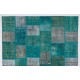 Handmade Patchwork Rug Made from Over-Dyed Vintage Carpets, CUSTOM OPTIONS Av.