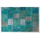 Handmade Patchwork Rug Made from Over-Dyed Vintage Carpets, CUSTOM OPTIONS Av.