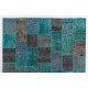 Handmade Patchwork Rug Made from Over-Dyed Vintage Carpets, CUSTOM OPTIONS Av.