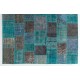 Handmade Patchwork Rug Made from Over-Dyed Vintage Carpets, CUSTOM OPTIONS Av.