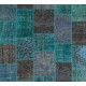 Handmade Patchwork Rug Made from Over-Dyed Vintage Carpets, CUSTOM OPTIONS Av.