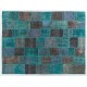 Handmade Patchwork Rug Made from Over-Dyed Vintage Carpets, CUSTOM OPTIONS Av.