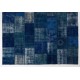 Handmade Patchwork Rug Made from Over-Dyed Vintage Carpets, CUSTOM OPTIONS Av.