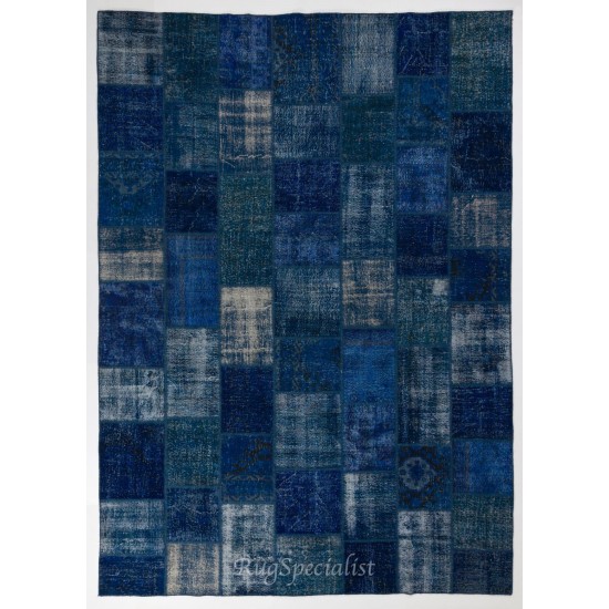 Handmade Patchwork Rug Made from Over-Dyed Vintage Carpets, CUSTOM OPTIONS Av.