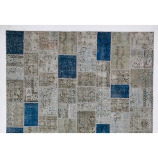 Handmade Patchwork Rug Made from Over-Dyed Vintage Carpets, CUSTOM OPTIONS Av. Handmade Patchwork Rug Made from Over-Dyed Vintage Carpets, CUSTOM OPTIONS Av.
