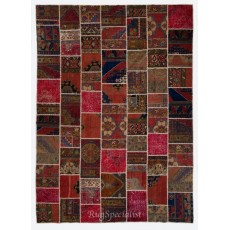 Handmade Patchwork Rug, Natural & Undyed, Authentic Vintage Carpet