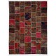 Handmade Patchwork Rug, Natural & Undyed, Authentic Vintage Carpet