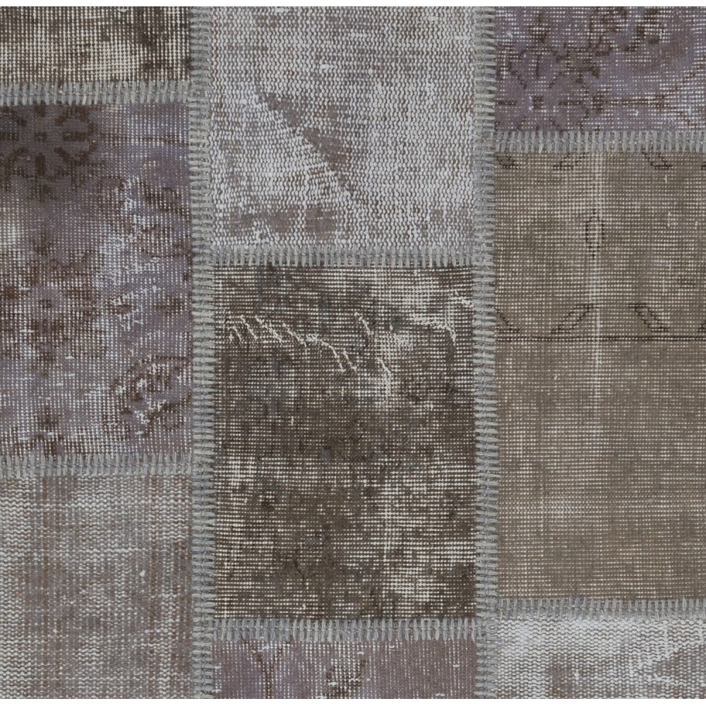 Handmade Patchwork Rug Made from Over-Dyed Vintage Carpets, CUSTOM OPTIONS Av.