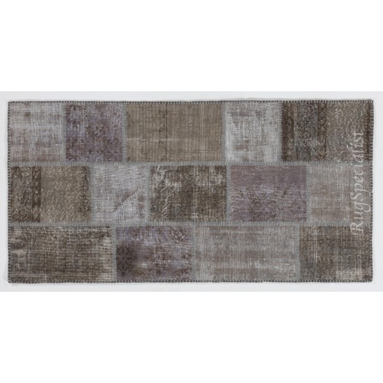 Handmade Patchwork Rug Made from Over-Dyed Vintage Carpets, CUSTOM OPTIONS Av.