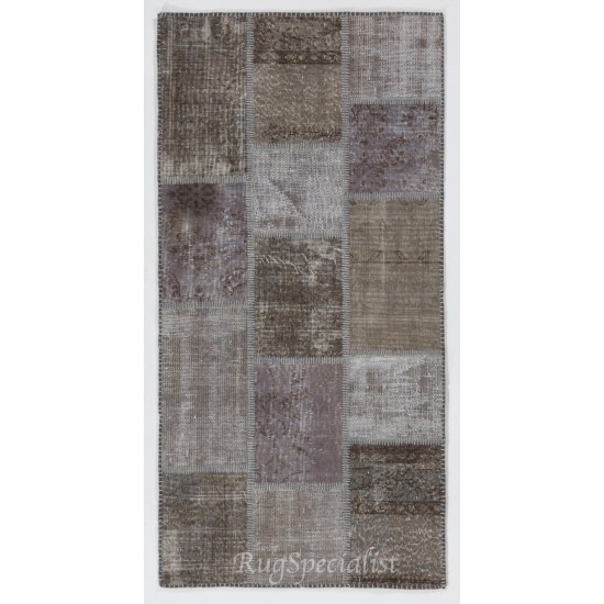 Handmade Patchwork Rug Made from Over-Dyed Vintage Carpets, CUSTOM OPTIONS Av.