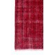 Vintage Handmade Anatolian Rug Over-dyed in Red Color for Modern Interiors Vintage Handmade Anatolian Rug Over-dyed in Red Color for Modern Interiors