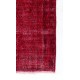 Vintage Handmade Anatolian Rug Over-dyed in Red Color for Modern Interiors Vintage Handmade Anatolian Rug Over-dyed in Red Color for Modern Interiors
