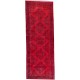 Vintage Handmade Konya Sille Runner Rug Overdyed in Red Color