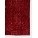 Red Color Over-dyed Vintage Distressed Handmade Turkish Rug