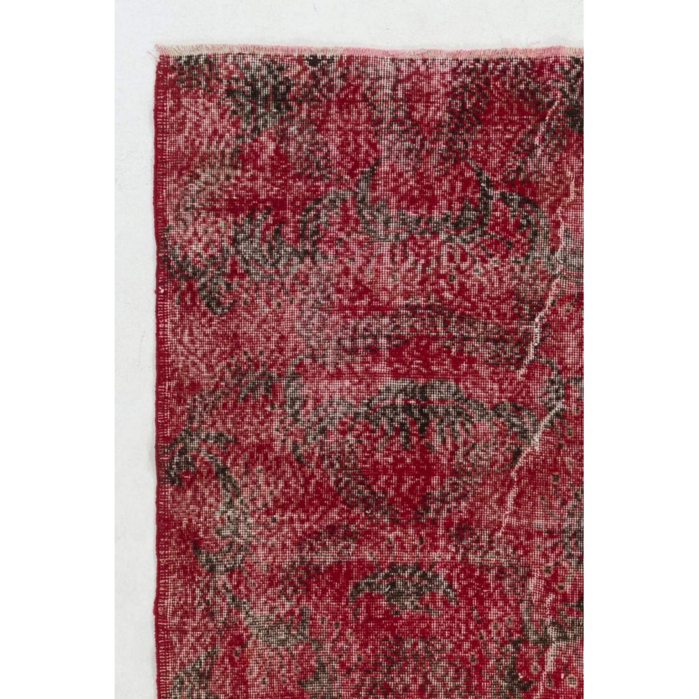 Modern Handmade Red Color Turkish Rug designed by Zeki Muren