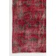 Red Mid-Century Modern Handmade Turkish Rug designed by Zeki Muren