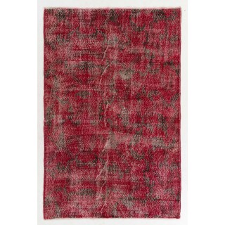 Modern Handmade Red Color Turkish Rug designed by Zeki Muren