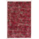 Modern Handmade Red Color Turkish Rug designed by Zeki Muren
