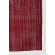 Distressed Vintage Handmade Anatolian Rug Over-dyed in Red Color