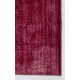 Distressed Vintage Handmade Anatolian Rug Over-dyed in Red Color