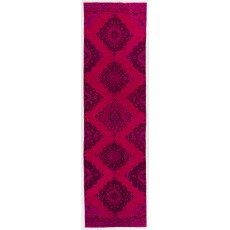 Pink Hallway Runner. Kitchen Rug. Handmade Corridor Rug. Stair Rug. Entryway Rug