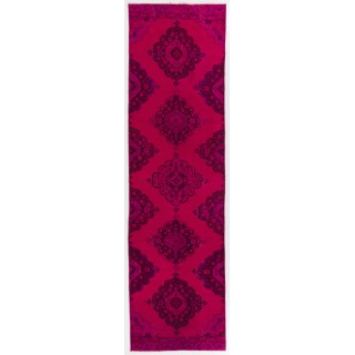 Pink Hallway Runner. Kitchen Rug. Handmade Corridor Rug. Stair Rug. Entryway Rug