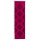 Modern Pink Color Over-dyed Hand-knotted Turkish Runner Rug for Hallway