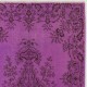 Purple Color Over-dyed Vintage Handmade Turkish Rug with Medallion Design Purple Color Over-dyed Vintage Handmade Turkish Rug with Medallion Design