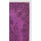 Purple Color Over-dyed Vintage Handmade Turkish Rug with Medallion Design
