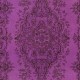 Purple Color Over-dyed Vintage Handmade Turkish Rug with Medallion Design Purple Color Over-dyed Vintage Handmade Turkish Rug with Medallion Design