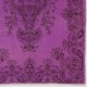 Purple Color Over-dyed Vintage Handmade Turkish Rug with Medallion Design Purple Color Over-dyed Vintage Handmade Turkish Rug with Medallion Design