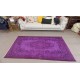 Purple Color Over-dyed Vintage Handmade Turkish Area Rug with Medallion Design Purple Color Over-dyed Vintage Handmade Turkish Area Rug with Medallion Design
