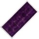 Distressed Vintage Handmade Turkish Rug Overdyed in Purple Color