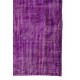 Distressed Vintage Handmade Turkish Rug Overdyed in Purple Color