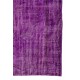 Distressed Vintage Handmade Turkish Rug Overdyed in Purple Color        