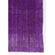 Vintage Art Deco Rug Over-Dyed in Purple, Ideal for Modern Interiors