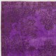 Purple Color Over-dyed Vintage Handmade Turkish Area Rug with Floral Garden Design Purple Color Over-dyed Vintage Handmade Turkish Area Rug with Floral Garden Design