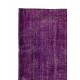 Contemporary Vintage Handmade Turkish Rug Overdyed in Purple Color Contemporary Vintage Handmade Turkish Rug Overdyed in Purple Color