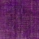 Vintage Handmade Turkish Rug Overdyed in Purple Color for Modern Homes Vintage Handmade Turkish Rug Overdyed in Purple Color for Modern Homes