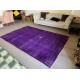 Vintage Handmade Turkish Rug Over-dyed in Purple Color for Modern Interiors Vintage Handmade Turkish Rug Over-dyed in Purple Color for Modern Interiors