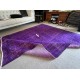 Vintage Handmade Turkish Rug Over-dyed in Purple Color for Modern Interiors Vintage Handmade Turkish Rug Over-dyed in Purple Color for Modern Interiors