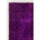 Hand-Knotted Vintage Turkish Rug Over-dyed in Purple Color for Modern Homes Hand-Knotted Vintage Turkish Rug Over-dyed in Purple Color for Modern Homes