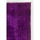 Hand-Knotted Vintage Turkish Rug Over-dyed in Purple Color for Modern Homes Hand-Knotted Vintage Turkish Rug Over-dyed in Purple Color for Modern Homes
