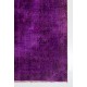 Hand-Knotted Vintage Turkish Rug Over-dyed in Purple Color for Modern Homes Hand-Knotted Vintage Turkish Rug Over-dyed in Purple Color for Modern Homes