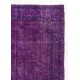 Distressed Vintage Handmade Turkish Rug Over-dyed in Purple Color Distressed Vintage Handmade Turkish Rug Over-dyed in Purple Color
