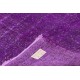 Purple Color Overdyed Vintage Handmade Rug, Worn Out, Distressed Look